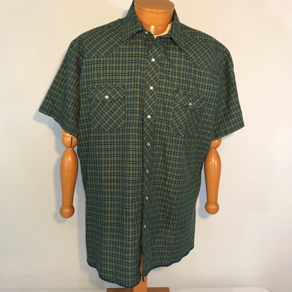 Wrangler Short Sleeve Shirt with Snaps Size XLT